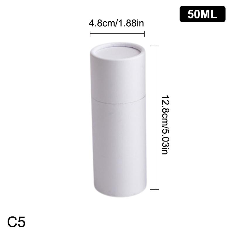

1 шт. Пустая толстая круглая туба из коровьей кожи, пустая бумажная туба, упаковочная коробка для роллер-бутылки для эфирных масел, для контейнера для масла/парфюмерии C5