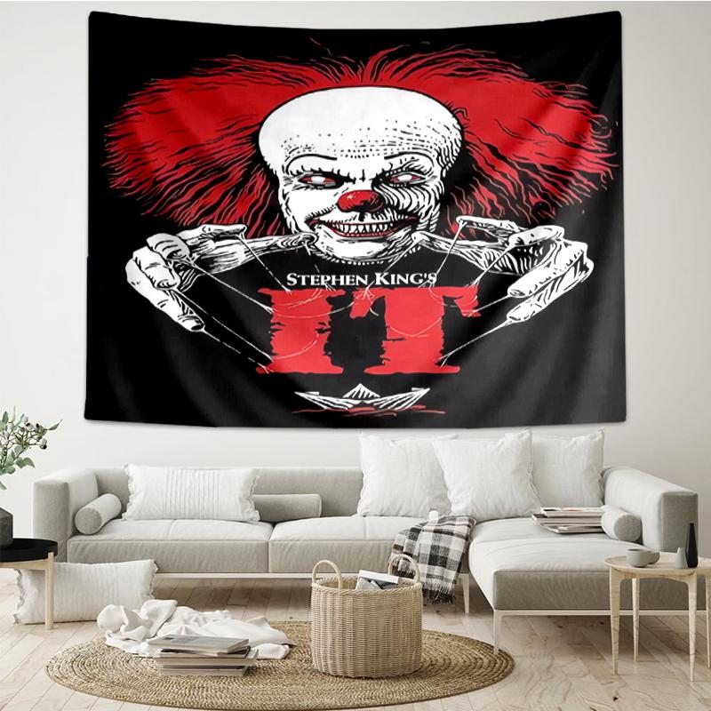 Halloween-horror Print Tapestry, Backdrop, Easy Setup, Ideal for Bedroom, Office & Living Room, with Aesthetic Wall Hanging Decor.