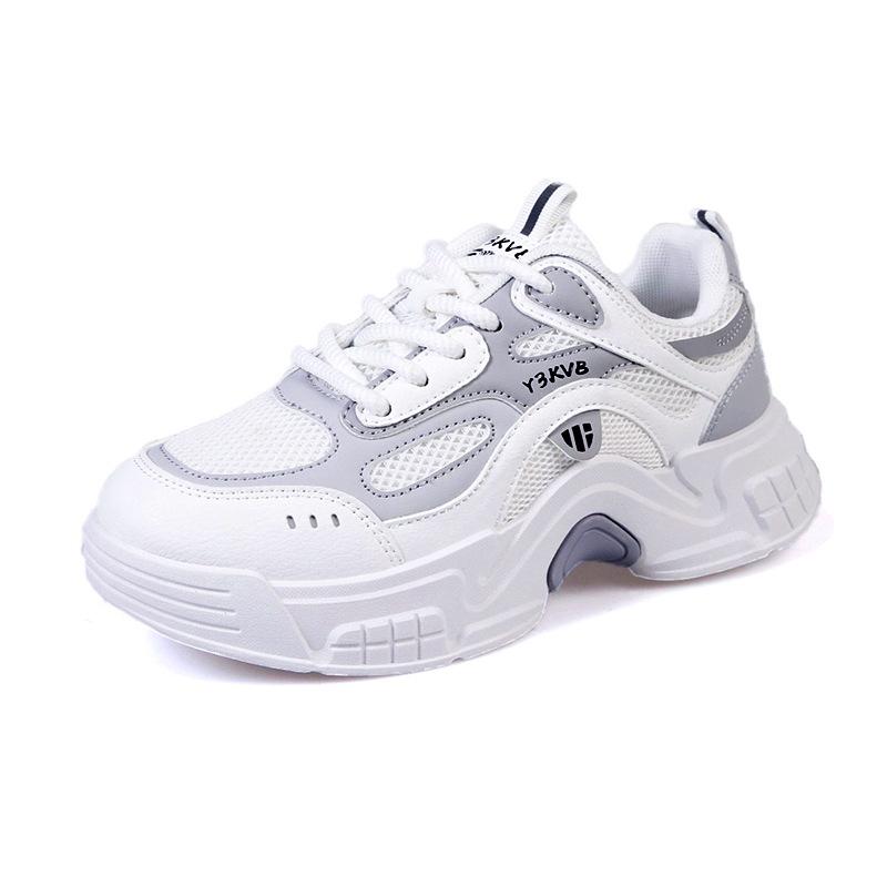 Fashion Versatile Sports Shoes Women's Shoes Spring and Autumn Thick Soles Increase Height Little White Shoes Wear Ins Dad Shoes Tide