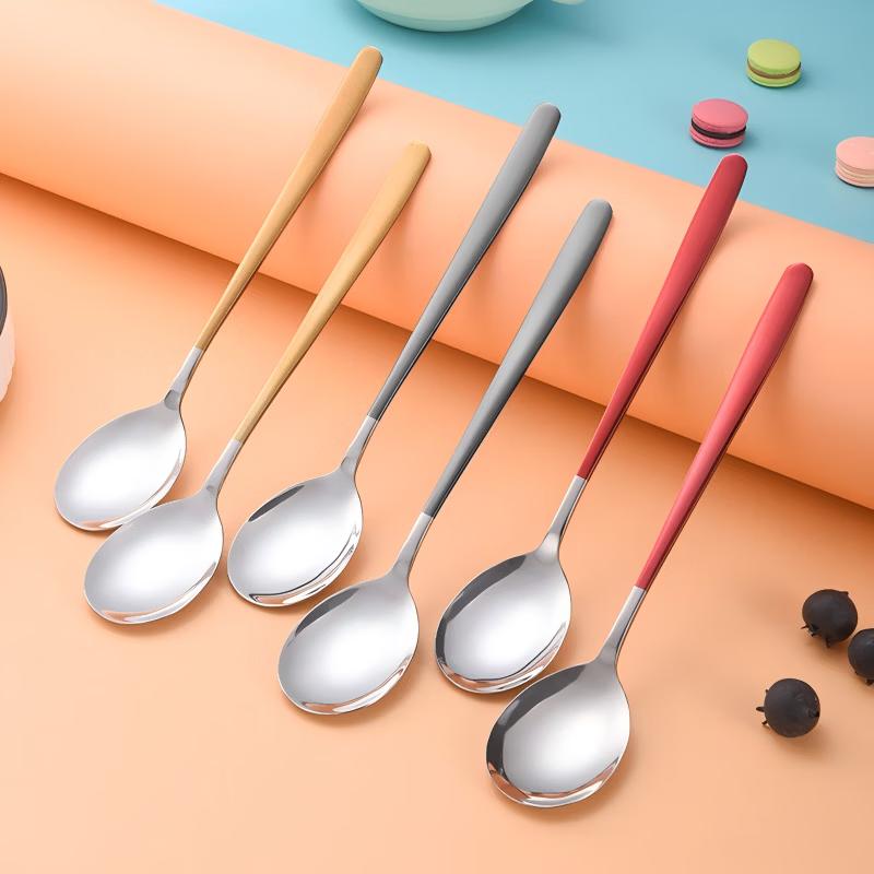 Stainless Steel Long Handle Dessert & Soup Spoon
