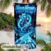 Adventure Travel Theme Beach Towel Personalized Custom Name & Text Soft Quick Dry Beach Towel for Swimming Travel