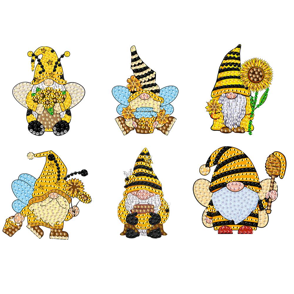 6/8Pcs Diamond Painting Magnets Refrigerator Butterfly Dog for Fridge Whiteboards Car Mailbox Decor for Adults Kids Beginners