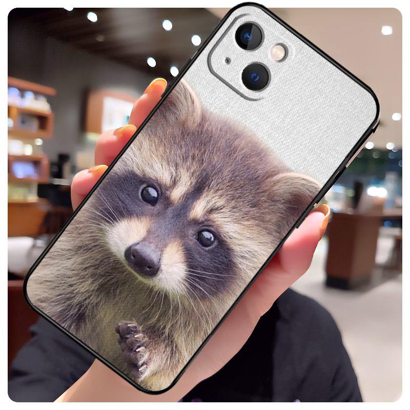 Funny Little Raccoon Case For iPhone 14 Pro Max 16 15 11 12 13 17 Pro Max Mini 15 16 Plus 16e 17 Air Phone Cover