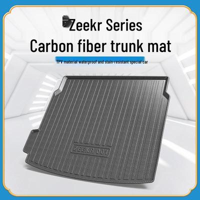 Eco-friendly Carbon Fiber TPV Trunk Mat for ZEEKR 001/007 – Waterproof & Odorless Rear Mat