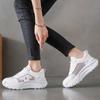 Women's Shoes New Summer Breathable Mesh Surface Thin Hollow Sports Dad Shoes Show Feet Small Height Increasing Fried Street