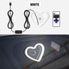 Car LED Glass Window Lights Interior Decoration Lights Glowing Heart Atmosphere Light USB Wiring Car Modification Neon Lamp