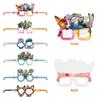 12 pièces Décoration de Fête Disney Zootopia 2 Dessin Animé Prenez des Photos Lunettes en Papier Masques Accessoires Cosplay Fournitures de Fête Joyeux Anniversaire