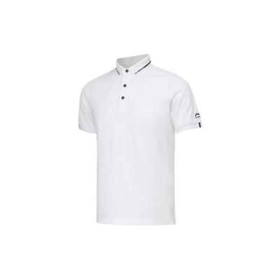Li Ning Solid Color Pullover Polo Shirt Unisex Tops White APLR071-1
