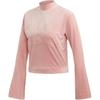 Adidas Originals Bellista Logo Print Loose Fit American Style Long Sleeve Cropped Sweatshirt Women Sweatshirt Vibrant-Pink FN2792