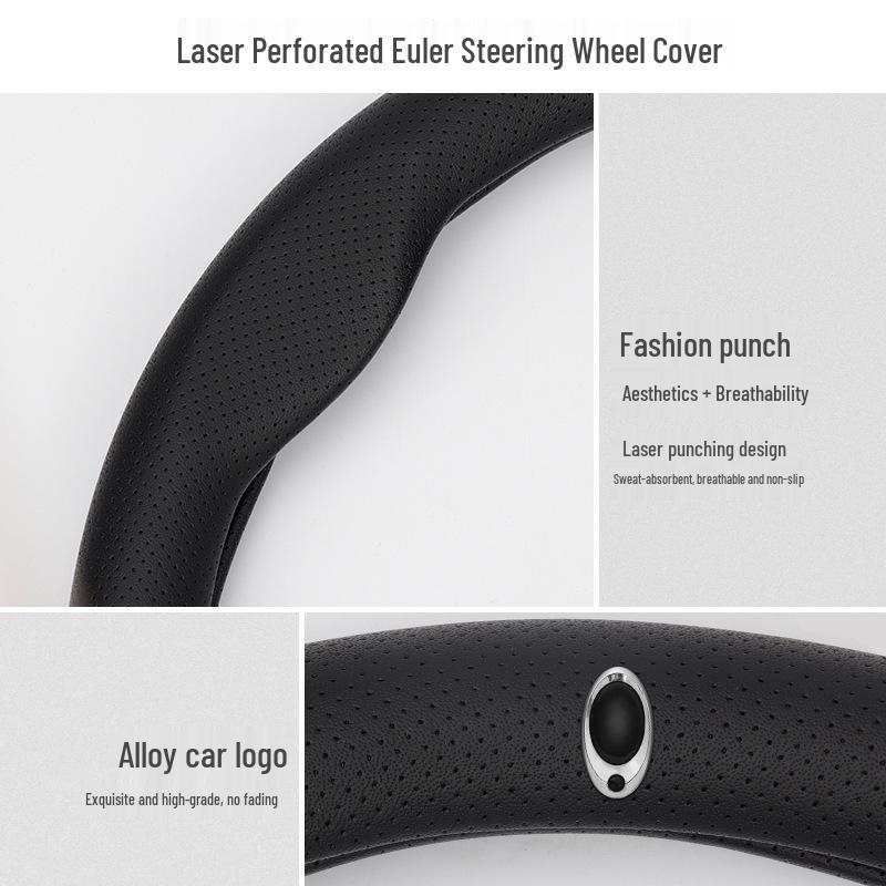 ORA Genuine Leather Steering Wheel Cover - Black Cat, Good Cat GT, White Cat, Lightning Cat, Cherry Cat, iQ Models