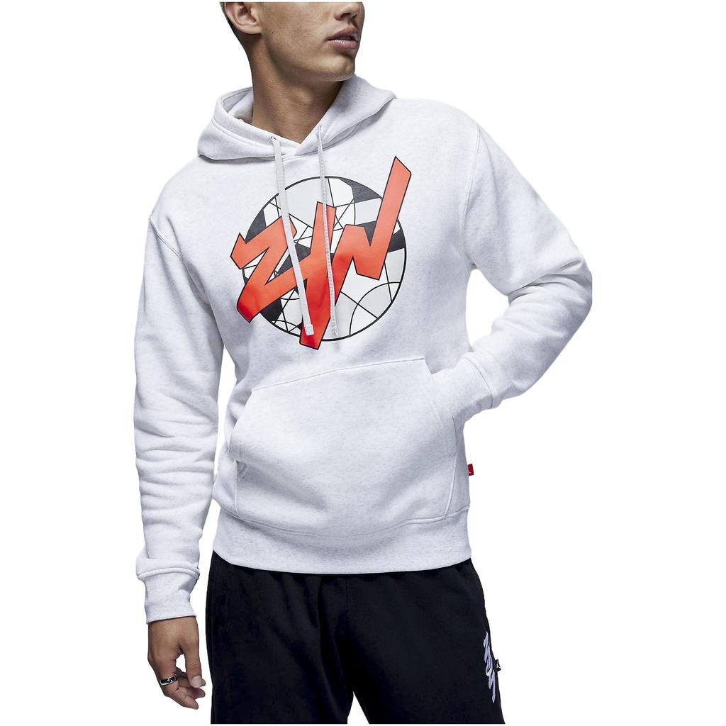 Jordan Printed Hoodie With Drawstring Long Sleeves Men Tops Grey FD2391-051