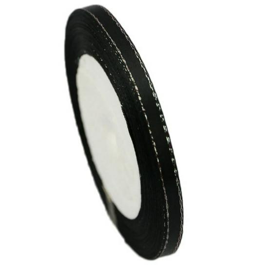 6mm Silver Edge Ribbon for Cake & Gift Box, 22m Roll