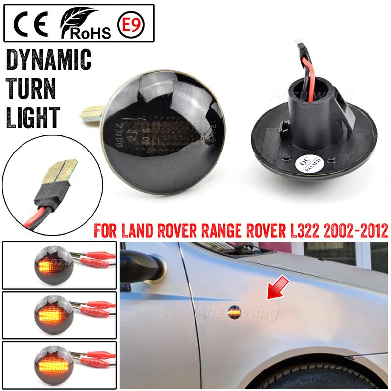 Dynamic LED Turn Signal Side Marker Light For Land Rover Range Rover L322 2002-2012 Repeater Sequential Flasher Blinker