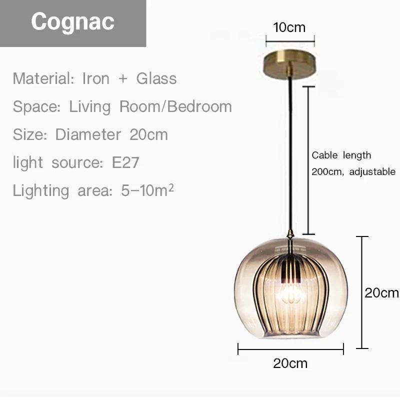 Modern Minimalist Jellyfish Glass Pendant Light Living Room Dining Room Kitchen Bedside Hanging Chandeliers Lighting Fixtures