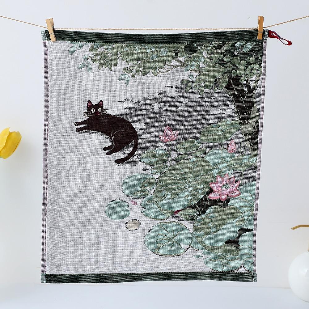 New 34x40cm Large Hand Towel 4 Layer Cotton Gauze Quick Dry Pure Cotton Dish Cloth Decorative Tea Towel Home Restaurant