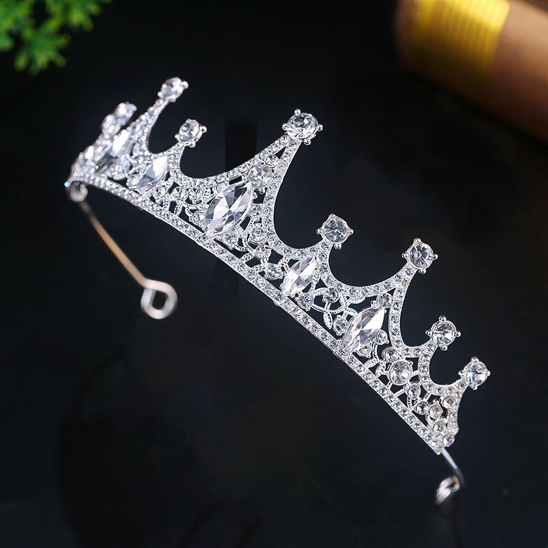 European and American Fashionable Alloy Crowns Adult Party Princess Crowns Bride Headwear, Rhinestone Hair Crowns  Small Crowns
