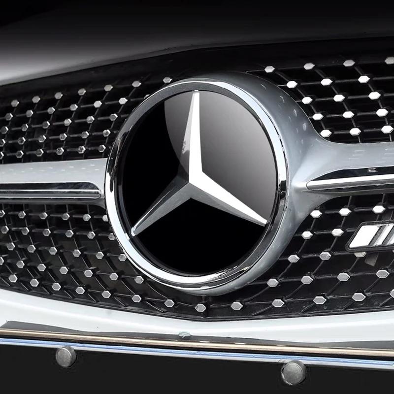AABIH1 18.8cm Car Front Grille Large Badge Decal Stickers For Mercedes Benz C350 C180 C200 C250 C300 C Class W204 W108 W124 W126 W169