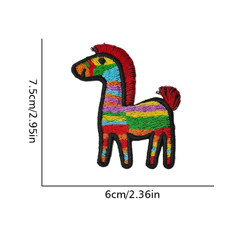 10PCS/Set Cartoon Pony Patten DIY Clothing Accessories Funny No Adhesive Backing Playful Patch Multi-Function 6 Styles