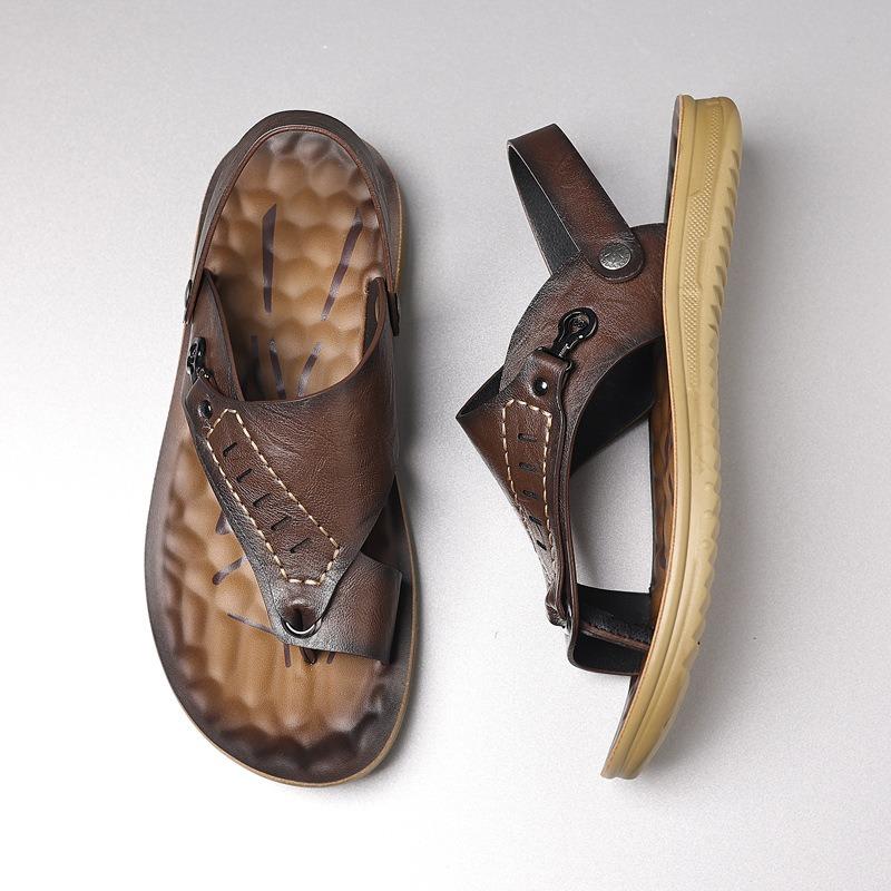 Flip-flops Men's Trendy New Casual Men's Beach Shoes Fashion Soft-soled Dual-purpose Cool Slippers