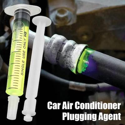 R134a Refrigerant Oil Leak Repair Agent Car Air Conditioner Leak Detection Agent Fluorescent Leak Car Repair Agent Plugging V5O2