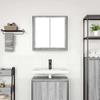 VidaXL Armoire murale de salle de bain miroir sonoma gris 60x21x60 cm, armoire suspendue de salle de bain, meuble mural de 861900