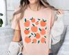 Peach Graphic Tee, Playful Fruit Design, Summer T-Shirt