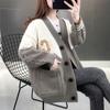 Fashion Spring Korean Version Loose Sweater Knitted Women Sweater Autumn Lazy Sweater Coat.