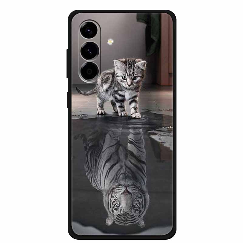 For Samsung Galaxy A56 Case Luxury Wolf Lion TPU Silicone Soft Back Cover for Samsung Galaxy A36 A26 5G Shockproof Bag Printed
