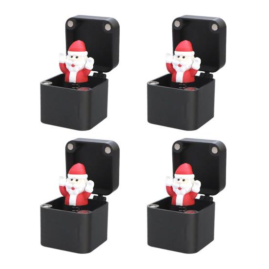1/2/4Pcs Christmas Middle Finger In A Box Ornament Pop-up Santa Claus Reindeer Snowman Box Desktop Decoration Tricky Props Gag Prank Gift
