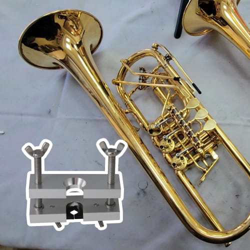 Brass Mouthpiece Puller for Trumpet, Trombone, Horn, and Euphonium, Aluminum Body with Zinc-Plated Steel Handle, Silver