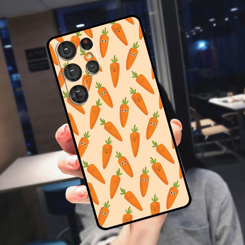 Carrot Vegetable Food Cover For Samsung Galaxy S24 Ultra S25 S22 S23 Plus S20 S21 FE S9 S10 S23 FE Phone Case