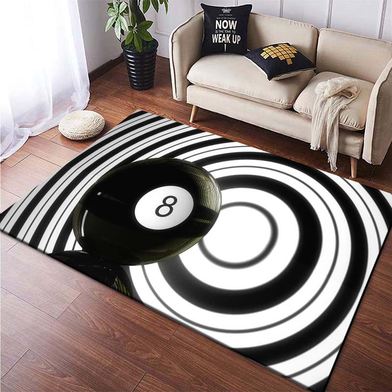 15 Misure Stampa 3D Pattern Biliardo Snooker Tappeto per Soggiorno Tappetino per Bagno Zerbino Creativo Tappeto per Camera da Letto Decorazioni per la Casa