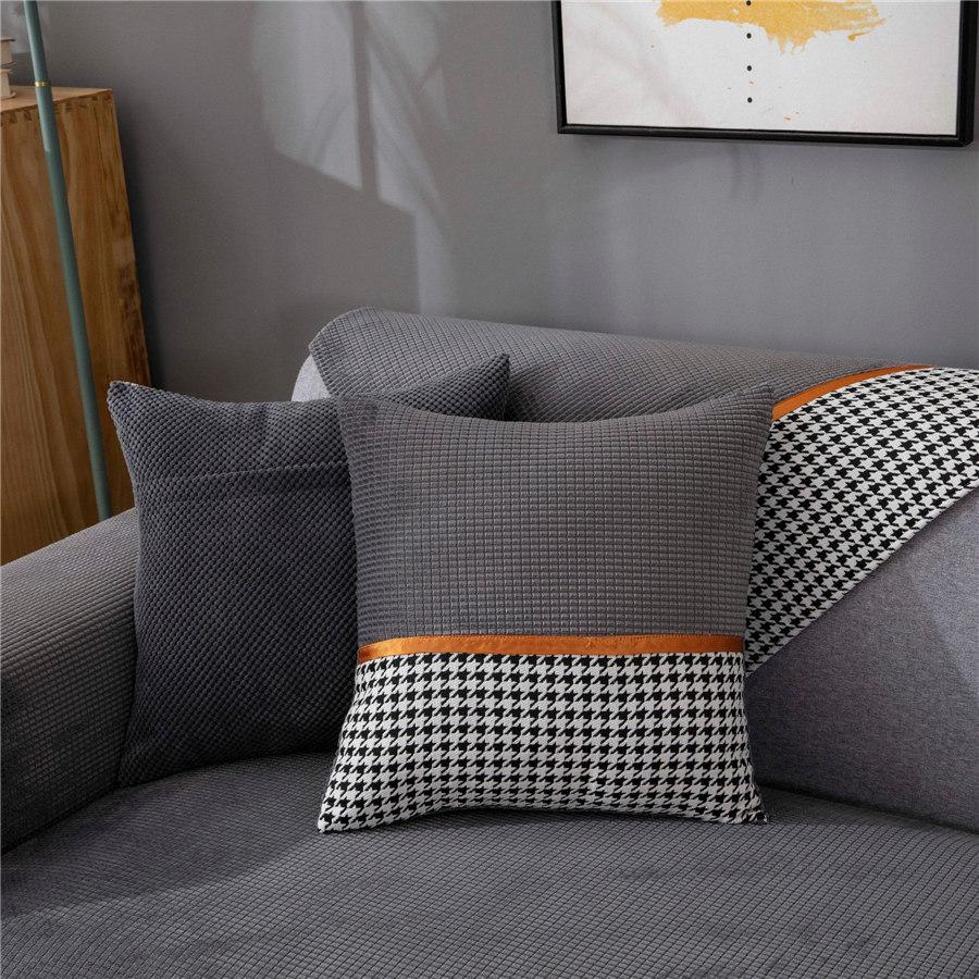 Verdickter Samt Plüsch Sofabezug Karomuster Couchbezug Sitz Überwurf Kombination Sesselhandtuch Für Wohnzimmer Weich