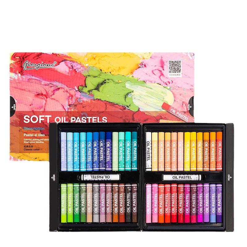 Giorgione White Oil Pastel Set 36 Colors Ultra Soft Classic Heavy Color Kids Mess-Free Art Tools