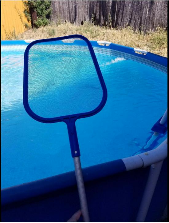 3-Section Extendable Aluminum Pool Skimmer Net for Baby Pools and Shallow Water