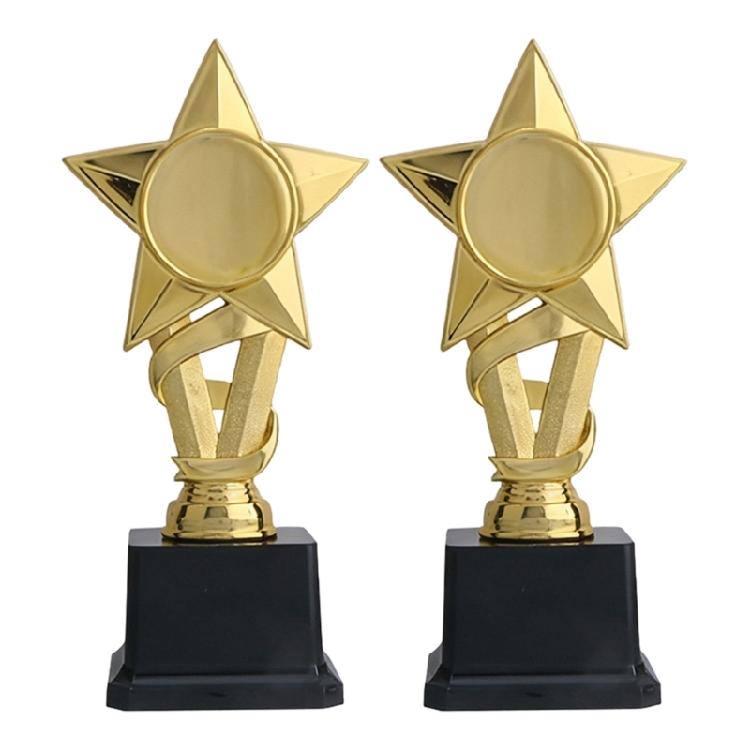 Трофеи Игрушки-антистресс Пятиконечные звезды Пластиковые трофеи Оптом Долговечность Золотые медали Украшение для спортивного мероприятия