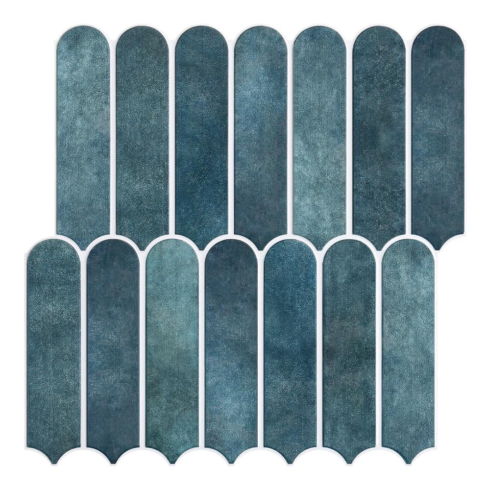 1/10pcs 3D Decorative Tile Stickers, 3D Fish Scale Textures, Matte 30cm x 30cm, Water and Mold Resistant, for Kitchen Bathroom W