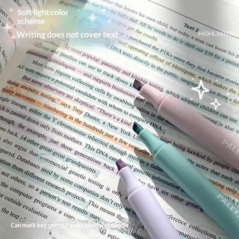 8Pcs Aesthetic Pastel Highlighters No Bleed Fast Dry Chisel Tip Morandi Colors For Study Journaling