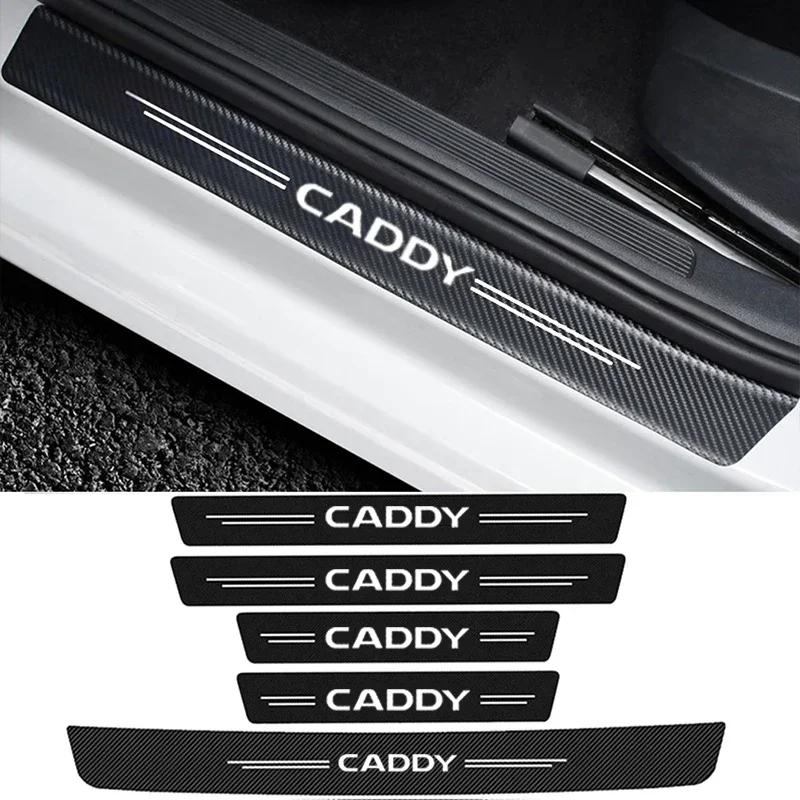 BQAX1 Car Door Sill Scratch Resistent Stickers Threshold Pad for Volkswagen VW Caddy Logo Golf GTI Polo Jetta Passat Scirocco Tiguan