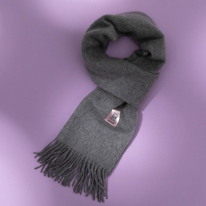 RECLOW RECLOW LAND 100% Cashmere Muffler Charcoal