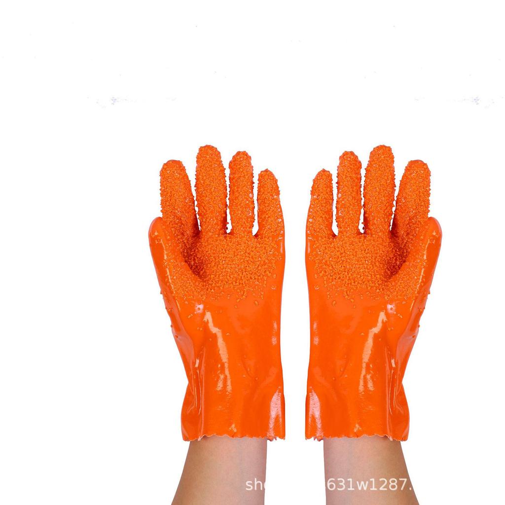 Wodoodporne gumowe rękawice domowe do zmywania naczyń, czyszczenia kuchni, mycia samochodu i użytku wodnego z bawełnianym aksamitnym wnętrzem