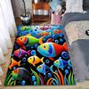 Colorful Tropical Fish Pattern Carpet for Bedroom or Living Room Decor Suitable for use as an anti-slip for living room bedroom sofas