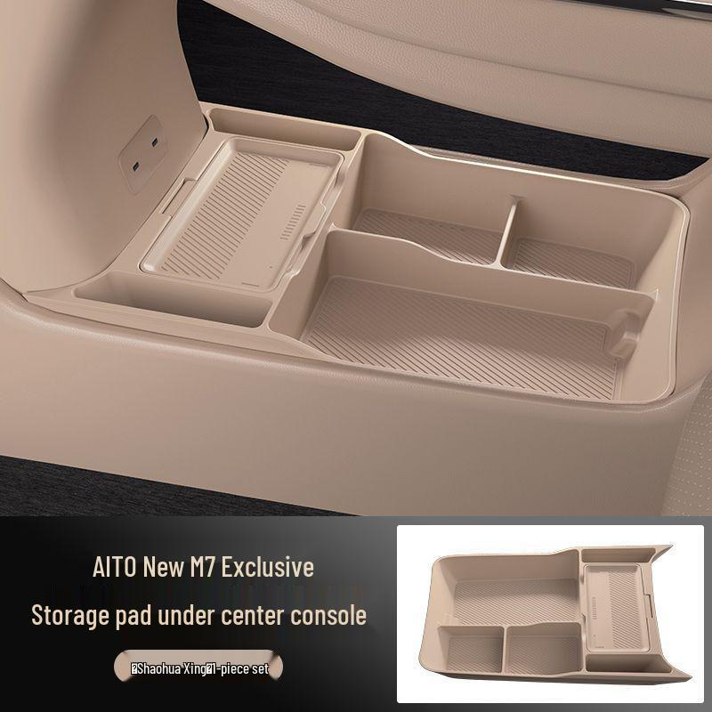 AITO M7 Center Console Lower Storage Box - Car Interior Modification Accessory