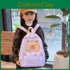 Charming Print Animal Capybara Backpack Breathable Nylon Kids School Bag For Preschool And Children Young