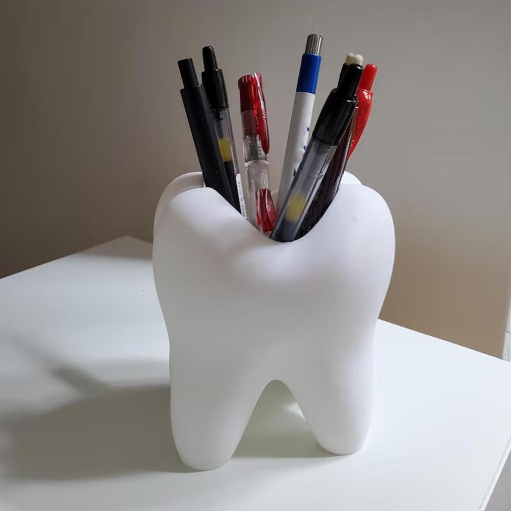 Funny Tooth Shape Pen Holder Pencil Pot Storage Container Desk Pen Stand Succulents Pot Organizer Home Decoration Planter