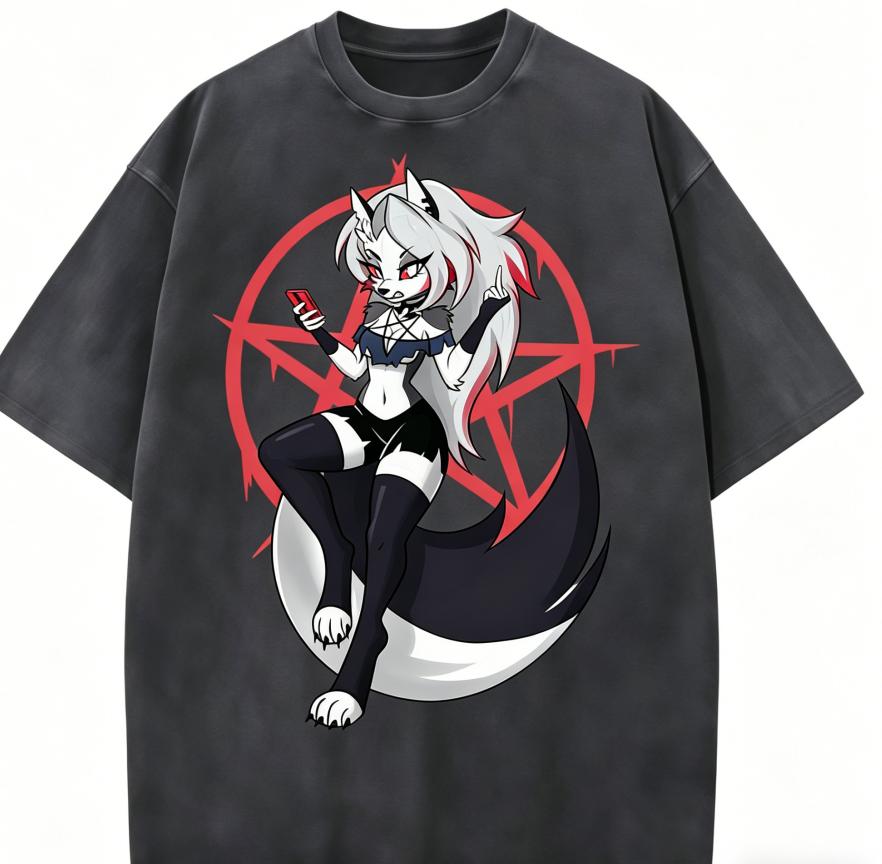Helluva Loona Anime Milovník Praná Tričko Celoroční oblečení vysoká kvalita osobnost Oblečení Velikost Plus Unisex Nový Model Pár triček