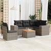 VidaXL Garden Lounge Set with Cushions 6 Pcs, Patio Sofas, Patio Furniture Set, Outdoor Furniture, Grey 3225451