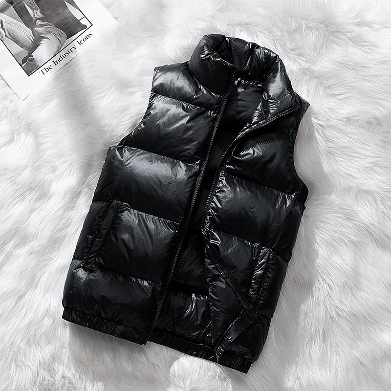 Men's Jacket Casual Vest Winter Windproof Jacket Men's Zipper Down Vest Winter