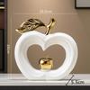 Gold-plated Hollowed Out Pear Statue Desk Decoration Ornaments Minimalism Fruits Pear Ceramic Sculpture Room Aesthetics Decor
