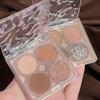 Palette de fards à paupières quatre couleurs, ondulation de l'eau, avec pendentif, longue durée, imperméable, maquillage pour les yeux, cosmétiques